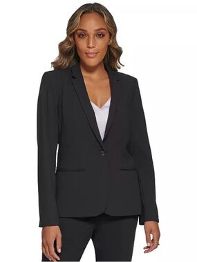 Calvin Klein Black Single-Button Women's Blazer
